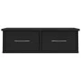 Black plywood wall-mounted drawer shelf 60x26x18.5cm by vidaXL, Shelves and shelves - Ref: Foro24-800586, Price: 46,27 €, Dis...
