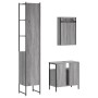 Set de muebles de baño 3 pzas madera contrachapada gris sonoma