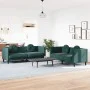 Zweiteilige Sofagarnitur aus dunkelgrünem Samt mit Kissen von vidaXL, Sofas - Ref: Foro24-3209259, Preis: 553,10 €, Rabatt: %