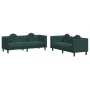 Zweiteilige Sofagarnitur aus dunkelgrünem Samt mit Kissen von vidaXL, Sofas - Ref: Foro24-3209259, Preis: 553,10 €, Rabatt: %