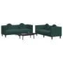 Zweiteilige Sofagarnitur aus dunkelgrünem Samt mit Kissen von vidaXL, Sofas - Ref: Foro24-3209259, Preis: 553,10 €, Rabatt: %