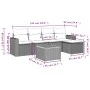 6-piece garden sofa set and black synthetic rattan cushions by vidaXL, Garden sets - Ref: Foro24-3256427, Price: 336,37 €, Di...