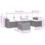 6-teiliges Gartensofa-Set und schwarze synthetische Rattankissen von vidaXL, Gartensets - Ref: Foro24-3256427, Preis: 346,30 ...