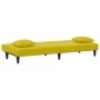 Zweiteilige Sofagarnitur aus gelbem Samt mit Kissen von vidaXL, Sofas - Ref: Foro24-3216266, Preis: 294,93 €, Rabatt: %