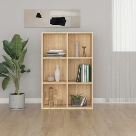 Shelf/Sideboard engineered wood Sonoma oak 66x30x98 cm by vidaXL, Bookcases and shelves - Ref: Foro24-800345, Price: 61,49 €,...