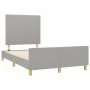 Bettgestell mit Kopfteil aus hellgrauem Stoff 120x190 cm von vidaXL, Betten und Lattenroste - Ref: Foro24-3270499, Preis: 171...