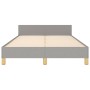 Bed frame with headboard light gray fabric 120x190 cm by vidaXL, Beds and slatted bases - Ref: Foro24-3270499, Price: 167,09 ...