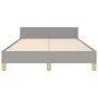 Bed frame with headboard light gray fabric 120x190 cm by vidaXL, Beds and slatted bases - Ref: Foro24-3270499, Price: 171,98 ...