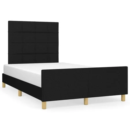Bettrahmen mit schwarzem Stoffkopfteil 120x190 cm von vidaXL, Betten und Lattenroste - Ref: Foro24-3270515, Preis: 145,58 €, ...
