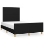 Bed frame with black fabric headboard 120x190 cm by vidaXL, Beds and slatted bases - Ref: Foro24-3270501, Price: 160,14 €, Di...