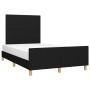Bed frame with black fabric headboard 120x190 cm by vidaXL, Beds and slatted bases - Ref: Foro24-3270501, Price: 160,14 €, Di...