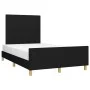Estructura de cama con cabecero tela negro 120x190 cm de vidaXL, Camas y somieres - Ref: Foro24-3270501, Precio: 143,87 €, De...