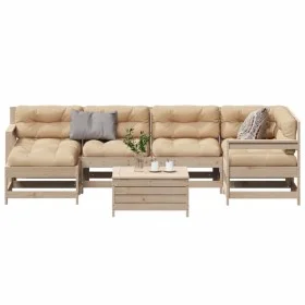 Garden furniture set 7 pieces and cushions solid pine wood by vidaXL, Garden sets - Ref: Foro24-3250936, Price: 632,08 €, Dis...