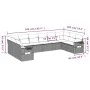 10-teilige Gartensofagarnitur und braune synthetische Rattankissen von vidaXL, Gartensets - Ref: Foro24-3220672, Preis: 663,9...
