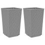 Planters 2 units PP light gray 32.5x32.5x57 cm by vidaXL, Pots and planters - Ref: Foro24-367847, Price: 66,44 €, Discount: %