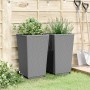 Planters 2 units PP light gray 32.5x32.5x57 cm by vidaXL, Pots and planters - Ref: Foro24-367847, Price: 66,44 €, Discount: %