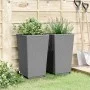 Planters 2 units PP light gray 32.5x32.5x57 cm by vidaXL, Pots and planters - Ref: Foro24-367847, Price: 65,39 €, Discount: %