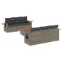 7-piece garden sofa set with gray PE rattan cushions by vidaXL, Modular outdoor sofas - Ref: Foro24-3224457, Price: 436,65 €,...