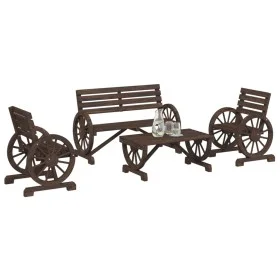 Garden furniture set 4 pieces solid fir wood by vidaXL, Garden sets - Ref: Foro24-3207132, Price: 447,54 €, Discount: %