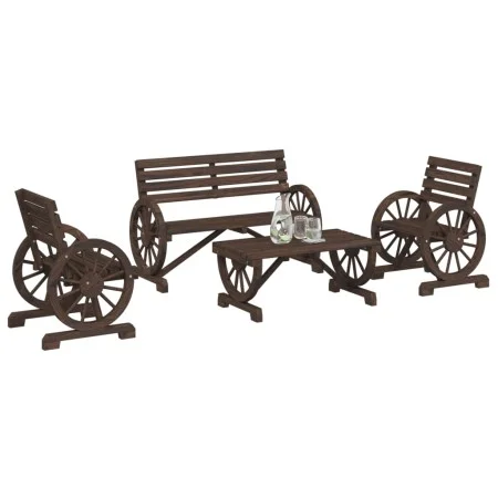 Gartenmöbel-Set 4-teilig aus massivem Tannenholz von vidaXL, Gartensets - Ref: Foro24-3207132, Preis: 447,54 €, Rabatt: %