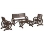 Gartenmöbel-Set 4-teilig aus massivem Tannenholz von vidaXL, Gartensets - Ref: Foro24-3207132, Preis: 475,70 €, Rabatt: %