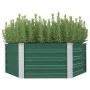 Arriate elevado de acero galvanizado verde 129x129x46 cm de vidaXL, Maceteros y jardineras - Ref: Foro24-47015, Precio: 45,46...