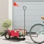 Iron bicycle trailer and red Oxford cloth by vidaXL, Bicycle trailers - Ref: Foro24-94181, Price: 77,86 €, Discount: %