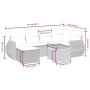 7-piece garden sofa set with gray PE rattan cushions by vidaXL, Garden sets - Ref: Foro24-3265064, Price: 430,80 €, Discount: %