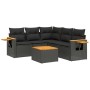6-piece garden sofa set and black synthetic rattan cushions by vidaXL, Garden sets - Ref: Foro24-3226804, Price: 394,34 €, Di...