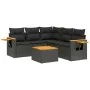 6-piece garden sofa set and black synthetic rattan cushions by vidaXL, Garden sets - Ref: Foro24-3226804, Price: 402,00 €, Di...