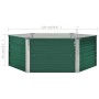 Arriate elevado de acero galvanizado verde 129x129x46 cm de vidaXL, Maceteros y jardineras - Ref: Foro24-47015, Precio: 40,63...