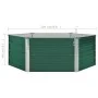 Arriate elevado de acero galvanizado verde 129x129x46 cm de vidaXL, Maceteros y jardineras - Ref: Foro24-47015, Precio: 45,46...