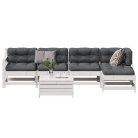 6-piece garden furniture set with solid white pine wood cushions by vidaXL, Garden sets - Ref: Foro24-3250929, Price: 510,02 ...