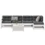 6-piece garden furniture set with solid white pine wood cushions by vidaXL, Garden sets - Ref: Foro24-3250929, Price: 511,00 ...