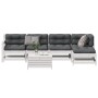 6-teiliges Gartenmöbel-Set mit Kissen aus massivem Weißkiefernholz von vidaXL, Gartensets - Ref: Foro24-3250929, Preis: 510,0...