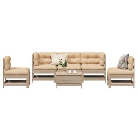 Garden furniture set 6 pieces and cushions solid pine wood by vidaXL, Garden sets - Ref: Foro24-3250716, Price: 588,81 €, Dis...