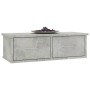 Estante cajones para pared contrachapada hormigón 60x26x18,5cm de vidaXL, Estantes y estanterías - Ref: Foro24-800589, Precio...