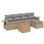 Garden sofa set with beige cushions mix 6 pieces PE rattan by vidaXL, Garden sets - Ref: Foro24-3264944, Price: 349,12 €, Dis...