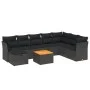 8-piece garden sofa set and black synthetic rattan cushions by vidaXL, Garden sets - Ref: Foro24-3264758, Price: 541,98 €, Di...