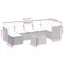 8-piece garden sofa set and black synthetic rattan cushions by vidaXL, Garden sets - Ref: Foro24-3264758, Price: 541,98 €, Di...