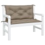 Gartenbankkissen 2 Stück taupefarbener Oxford-Stoff 100x50x7 cm von vidaXL, Kissen für Stühle und Sofas - Ref: Foro24-361667,...