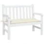 Gartenbankauflage Oxford-Stoff cremeweiß 110x50x7 cm von vidaXL, Kissen für Stühle und Sofas - Ref: Foro24-361813, Preis: 32,...