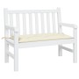 Gartenbankauflage Oxford-Stoff cremeweiß 110x50x7 cm von vidaXL, Kissen für Stühle und Sofas - Ref: Foro24-361813, Preis: 35,...