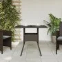 Gartentisch Glasoberfläche PE Rattan braun 80x80x75 cm von vidaXL, Gartentische - Ref: Foro24-365524, Preis: 89,79 €, Rabatt: %