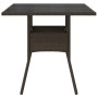 Mesa de jardín superficie de vidrio ratán PE marrón 80x80x75 cm de vidaXL, Mesas de jardín - Ref: Foro24-365524, Precio: 84,7...