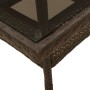 Garden table glass surface PE rattan brown 80x80x75 cm by vidaXL, Garden tables - Ref: Foro24-365524, Price: 84,83 €, Discoun...