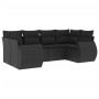 6-piece garden sofa set and black synthetic rattan cushions by vidaXL, Garden sets - Ref: Foro24-3254112, Price: 448,73 €, Di...