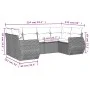 6-piece garden sofa set and black synthetic rattan cushions by vidaXL, Garden sets - Ref: Foro24-3254112, Price: 428,22 €, Di...