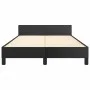 Bed frame with headboard black synthetic leather 120x190 cm by vidaXL, Beds and slatted bases - Ref: Foro24-3270560, Price: 1...