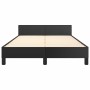 Estructura cama con cabecero cuero sintético negro 120x190 cm de vidaXL, Camas y somieres - Ref: Foro24-3270560, Precio: 148,...